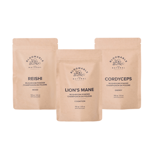 Bloomable Trio Bundle - Lion's Mane, Reishi and Cordyceps Mushroom Powders