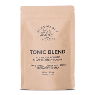 Tonic Blend by Bloomable - Lion's Mane, Turkey Tail, Reishi, Chaga and Cordyceps Mushroom Powder Blend (100 gr)