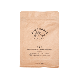 Bloomable Ground Mushroom Coffee with Lion's Mane, Reishi, and Chaga Mushroom Extracts (340 g) - Bloomable Natural Products