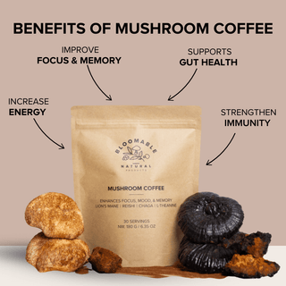 Mushroom Coffee with Lion's Mane, Reishi, Chaga, and L - Theanine (30 servings) - Bloomable Natural Products