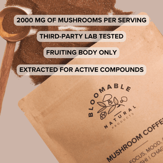 Mushroom Coffee with Lion's Mane, Reishi, Chaga, and L - Theanine (30 servings) - Bloomable Natural Products